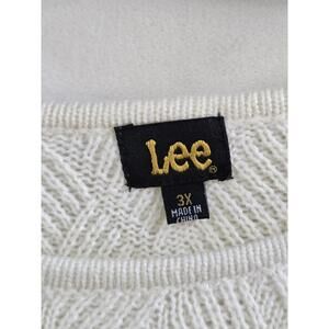 Lee Women's Cream Knit Sweater 3X